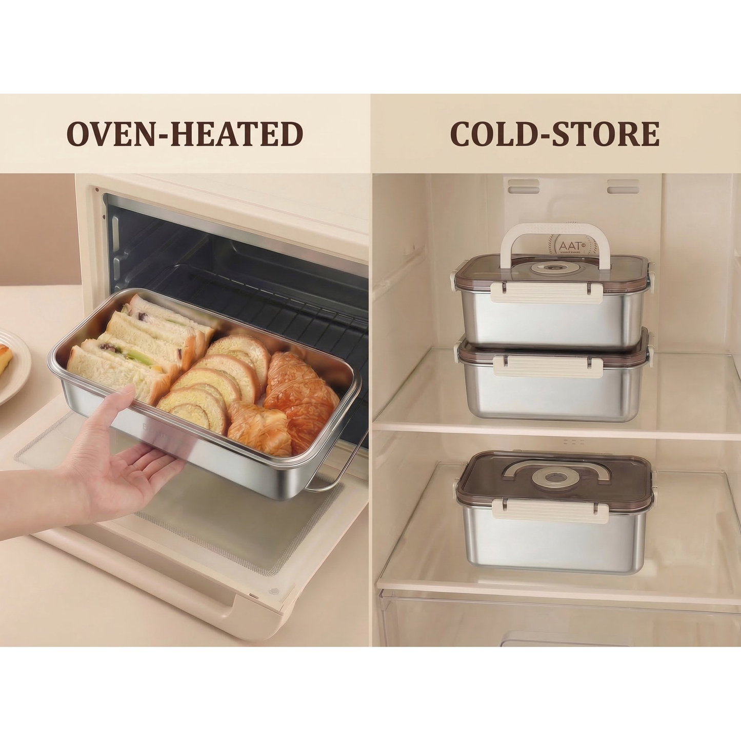 Airtight Bread Box with Time Recording Function, 316 Stainless Steel Container with Lid & Handle, Dishwasher Safe for Homemade Bread Loaf