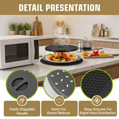 Microwave Splatter Cover, Collapsible Food and Plate Guard with Steam Vent, Dishwasher Safe for Daily Heating and Cooking, 1 Pack