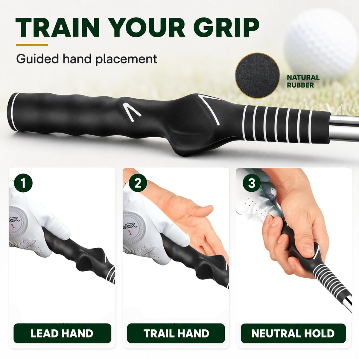 Retractable Golf Swing Trainer, Telescopic Tempo Stick Golf Training Aid Equipped with Golf Grip Trainer and Arm Band, Portable Golf Warm-Up Tool for Indoor Use and Golf Swing Posture Practice