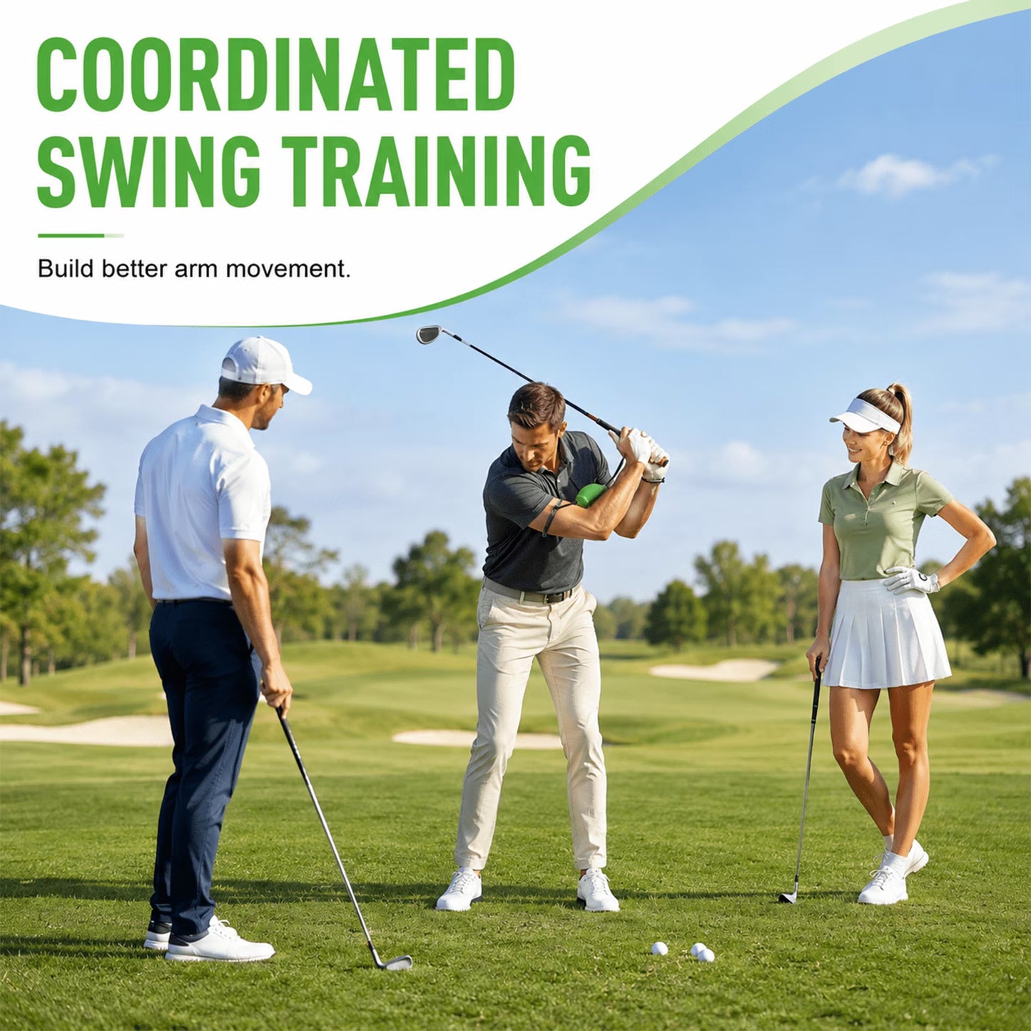 The Connector Golf Training Aid – Foam Swing Trainer for Posture & Arm Structure, Portable Practice Tool