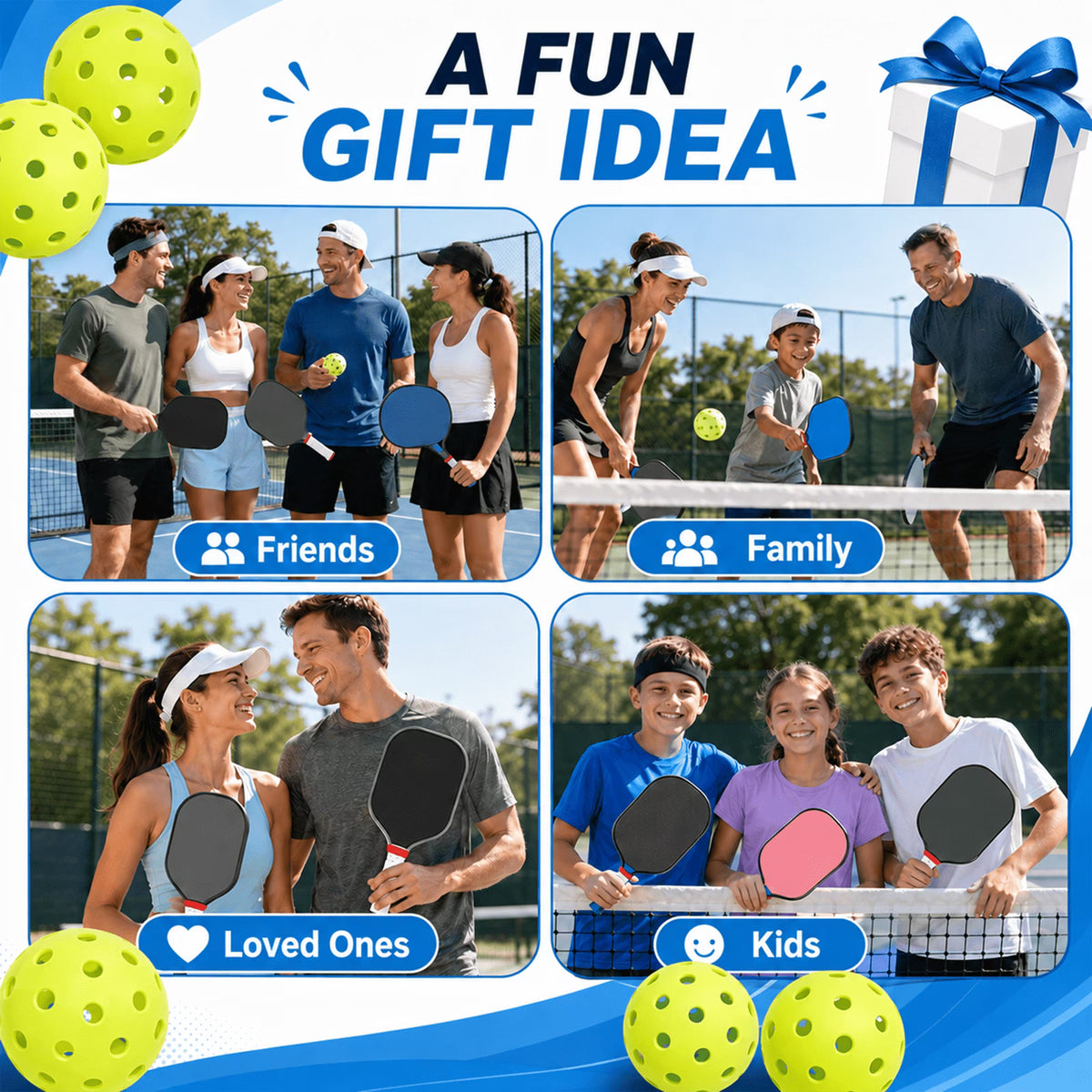 12 Pack Outdoor Pickleball Balls, 40 Holes High Durability Pickleballs with Mesh Bag, Consistent Bounce Stable Flight Colorful PickleBalls for Backyard Court Training Game