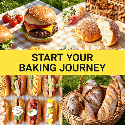 Silicone Baguette Bread Pan, Nonstick French Bread & Hot Dog Bun Mold, Foldable Loaf Pan for Hoagie Rolls, Dishwasher Safe, Easy Release – 3 Pack