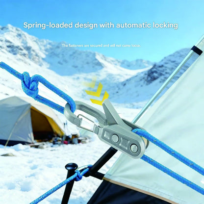 Rope Rollers,Tightener & Guyline Tensioner (6 Pack+2 Ropes), Stainless Steel and Nylon Adjustable Tie‑Down Hardware, Flexible Portable Cord Tensioning Kit for Outdoor Camping, Tent