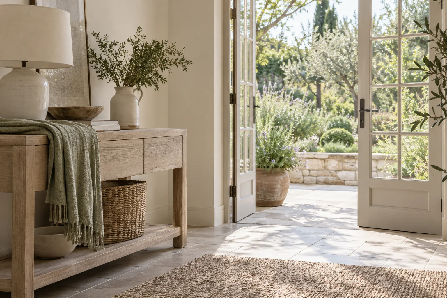 Everyday home details with natural light and useful storage