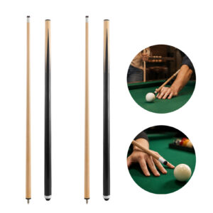 2 Pack 58 Inch 2-Piece Pool Cue Sticks, Billiard Cues for Adults and Beginners, Standard Pool Sticks for Billiards Games
