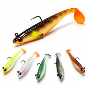 6 Pack Paddle Tail Swimbaits, 0.45 oz Pre-Rigged Bass Fishing Lures with Weighted Jig Heads,3.5-Inch Soft Swim Baits for Trout, Crappie, Walleye, Freshwater and Saltwater
